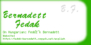 bernadett fedak business card